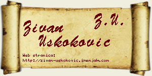 Živan Uskoković vizit kartica
